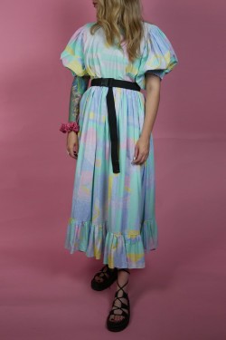 Dlhé pastelové šaty Upcyklové - UNI