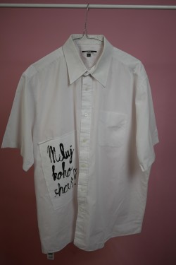 Biela košeľa "Miluj koho chceš" - UNI